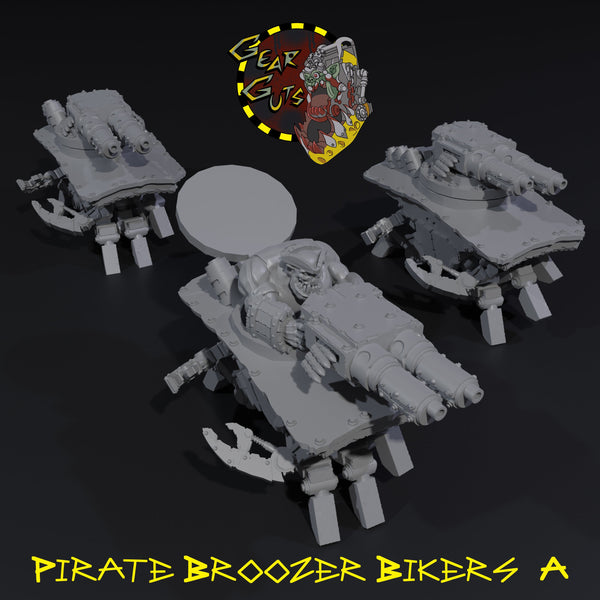 Pirate Broozer Bikers x3 - A - STL Download
