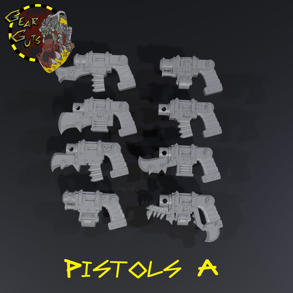 Pistols x8 - A - STL Download