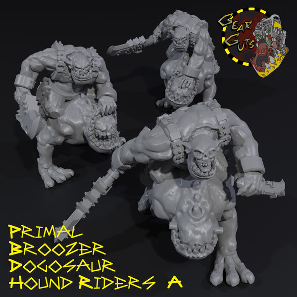 Primal Broozer Dogosaur Hound Riders x3 - A - STL Download