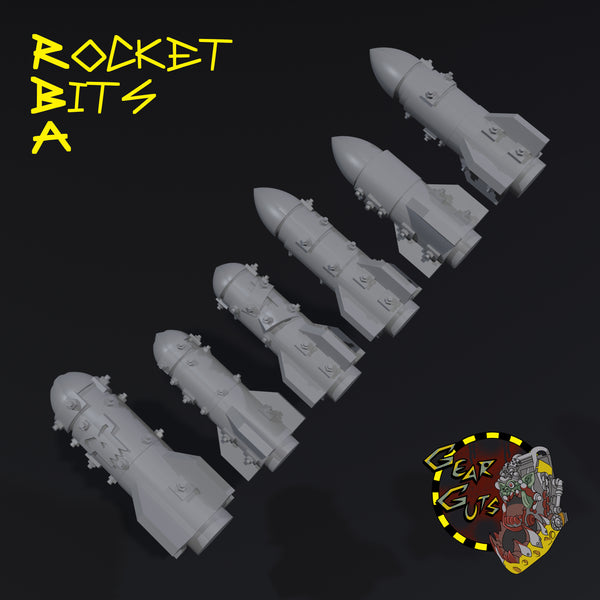 Rocket Bits x6 - A - STL Download