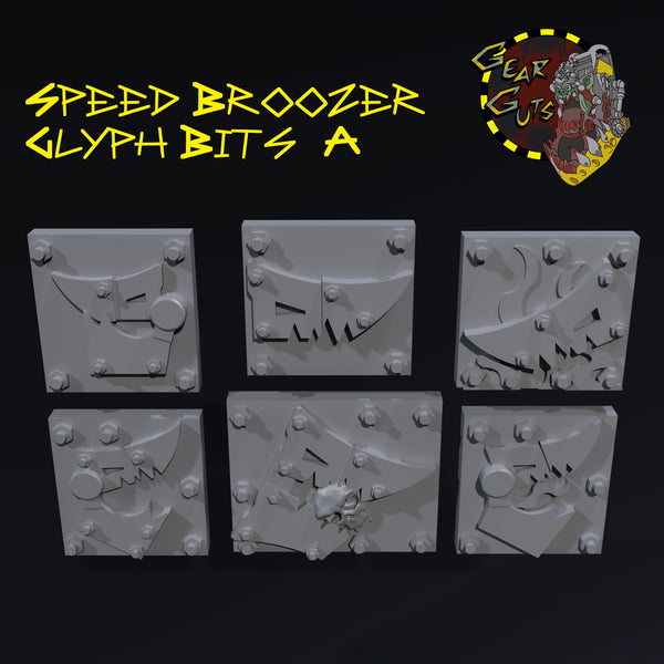 Speed Broozer Glyph Set - A - STL Download
