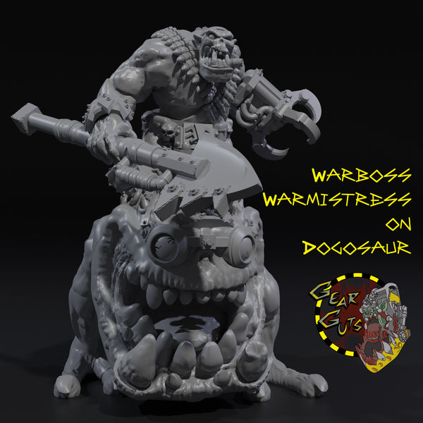 Warboss Warmistress on Dogosaur - STL Download