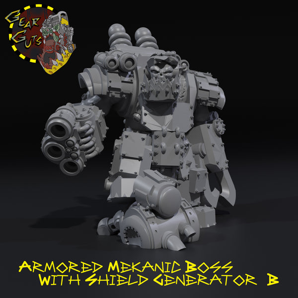 Armored Mekanic Boss with Shield Generator - B