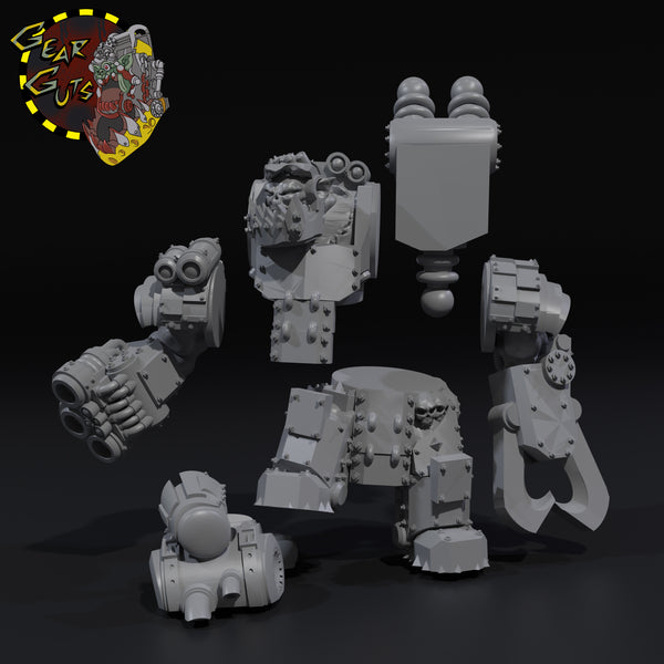 gear stl generator Armored Mekanic Boss with Shield Generator - B