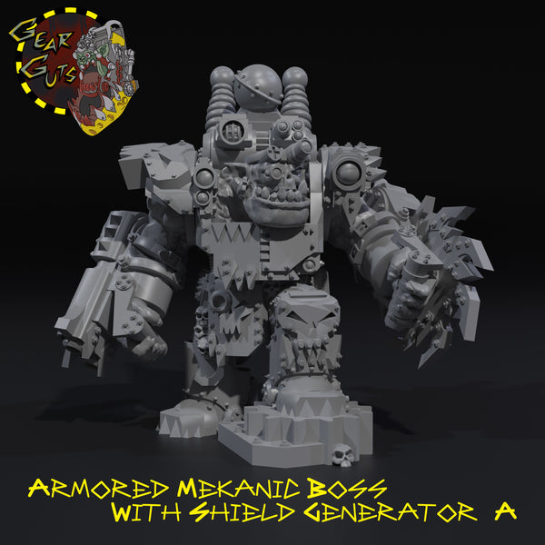 Armored Mekanic Boss with Shield Generator - A - STL Download
