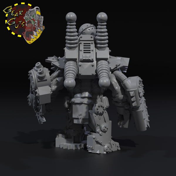 gear stl generator Armored Mekanic Boss with Shield Generator - A