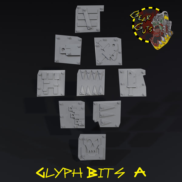 Glyph Bits x9 - A - STL Download